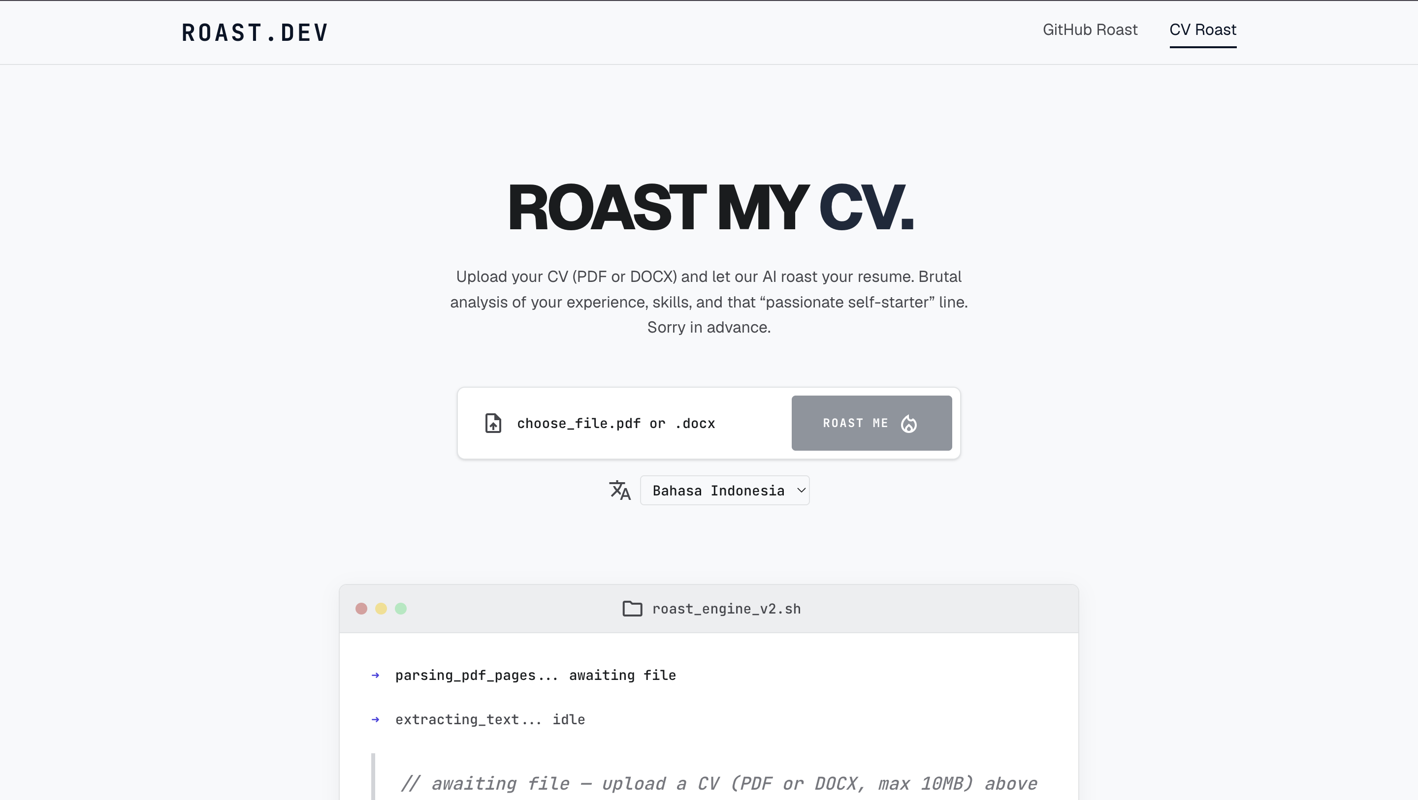 Roast CV & GitHub-image
